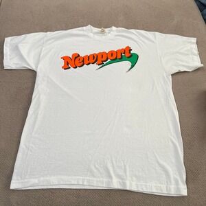 Vintage 1990s Newport Cigarettes Promo T-Shirt Screen Stars White XL